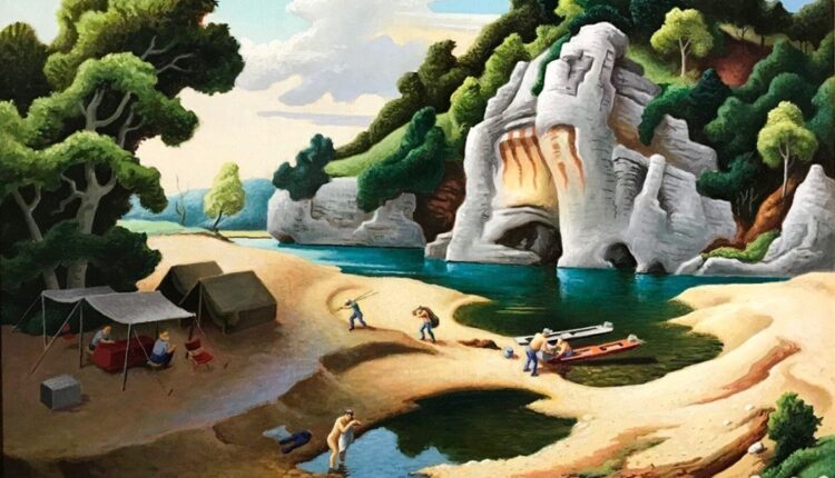 Thomas Hart Benton, "Fisherman's Camp, Buffalo River"