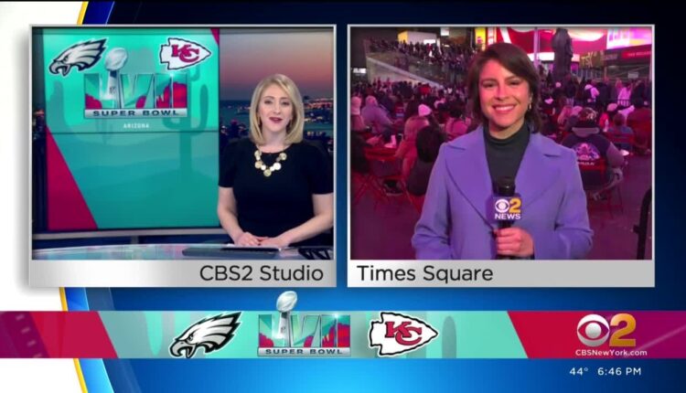 Super Bowl LVII celebration held in Times Square