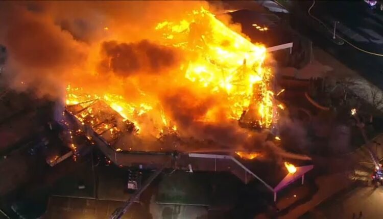 Massive fire destroys New Jersey church