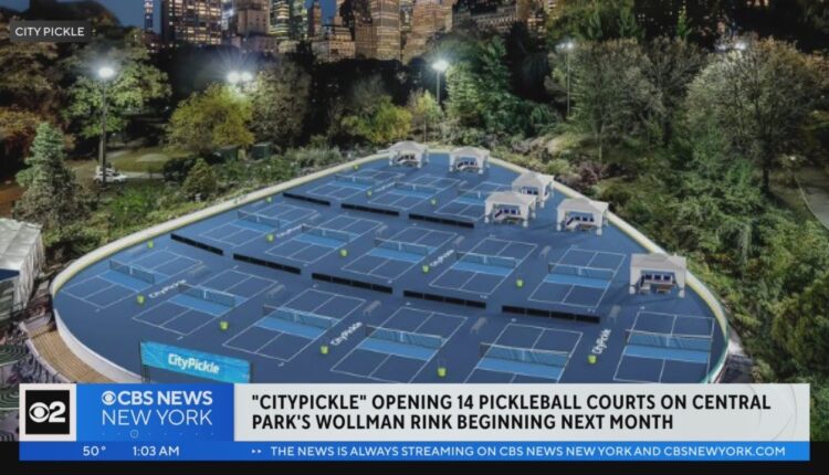 CityPickle opening 14 pickleball courts on Central Park's Wollman Rink
