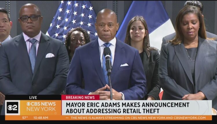 Mayor Adams announces joint effort to address retail theft