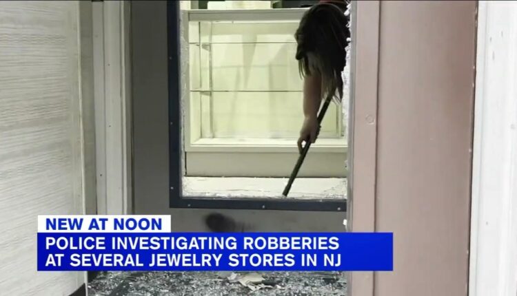 Police investiging robberies at several jewelry stores in NJ