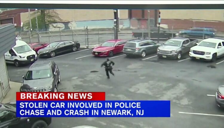 Stolen car involved in police chase and crash in Newark