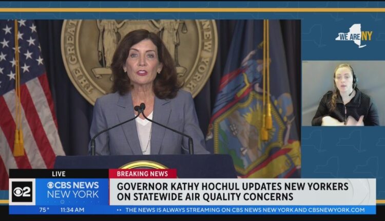 Watch: Gov. Hochul addresses NYC's air quality alerts