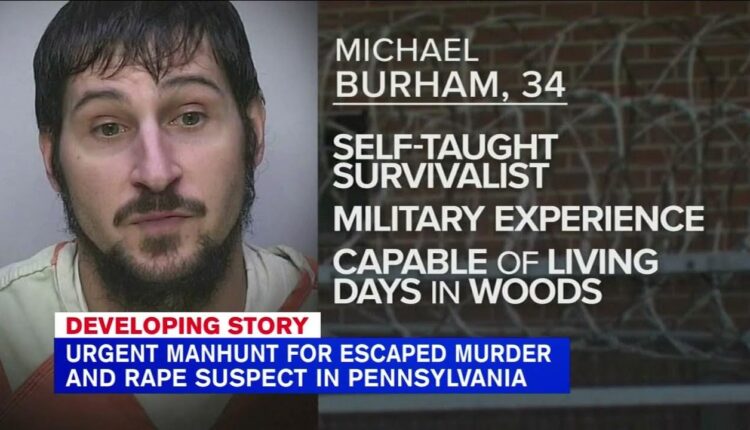 Urgent manhunt underway for escaped murder and rape suspect in Pennsylvania