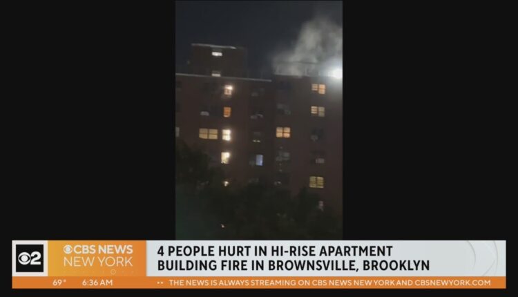 4 hurt in fire at Brooklyn apartment building