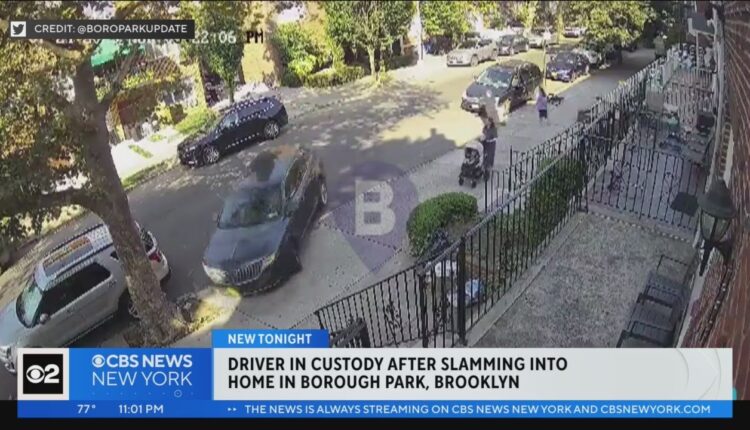 Driver in custody after slamming into home in Borough Park, Brooklyn