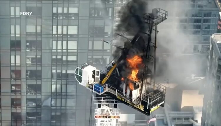 10th Ave reopens to traffic after fiery crane collapse in Manhattan