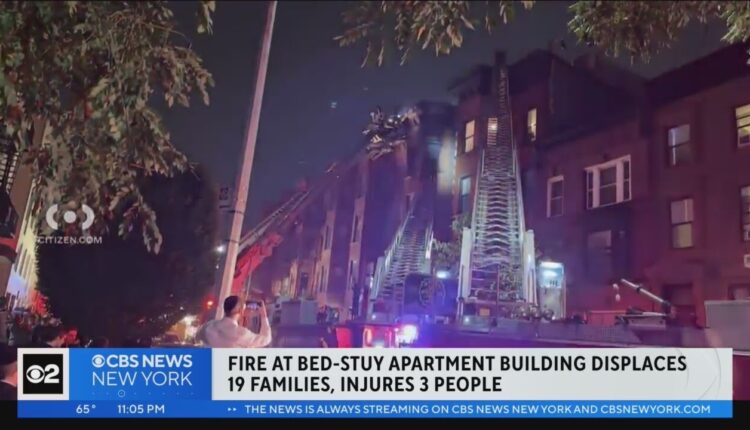 Fire at Bed-Stuy apartment building displaces 19 families, injures three
