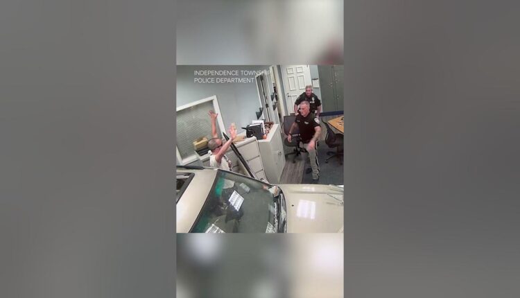 Driver plows into police station while blaring 'Welcome to the Jungle' on car stereo