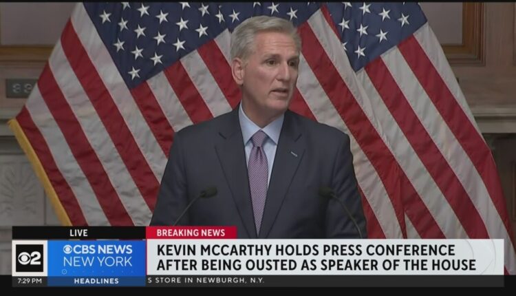 Kevin McCarthy holds news conference following ouster as speaker of the House