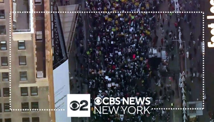 Large rally held in Times Square to support Palestinians
