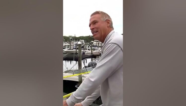 Good Samaritans rush to save man after car drives off dock into water