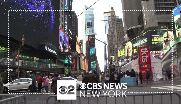 Times Square gets finishing touches for New Year's Eve 2024