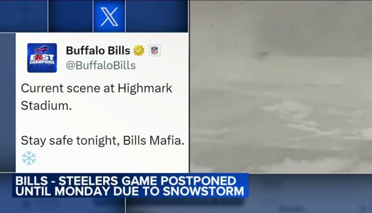 Blizzard-like conditions in Buffalo forces Bills playoff game to be rescheduled
