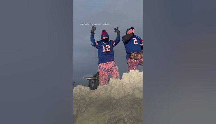 Buffalo Bill fans embrace snow, celebrate team's victory
