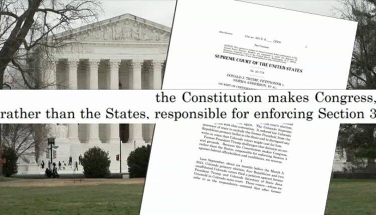 Supreme Court rules Trump stays on Colorado ballot